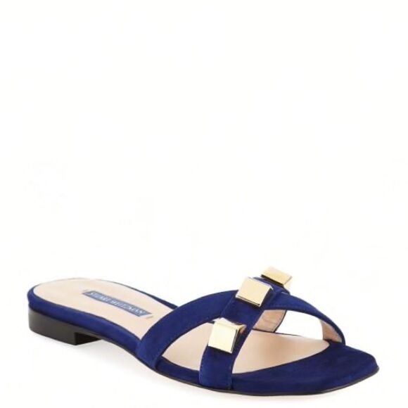 Stuart Weitzman Thong Rose Studded Flat Sandal - Picture 2 of 8